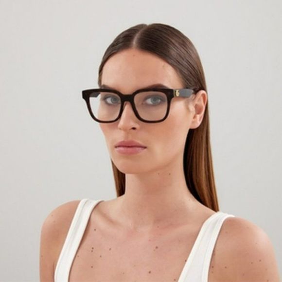 Gucci GG0958O 007âEyeglasses Havana Square Unisex - Picture 3 of 13